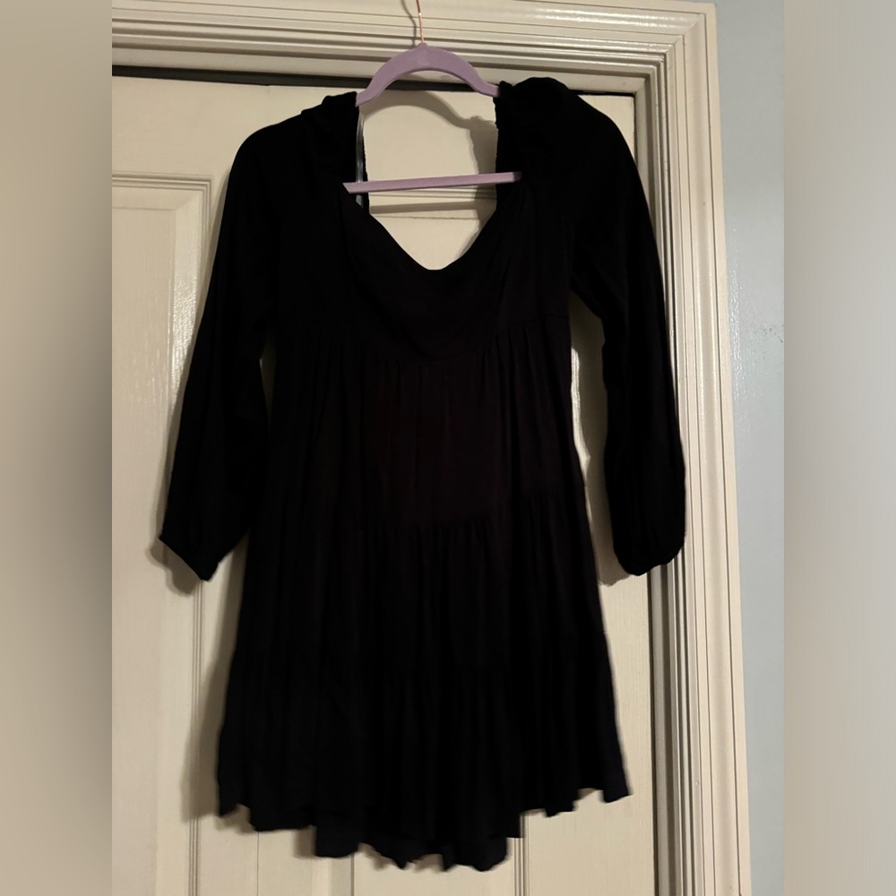 boutique longsleeve black dress size S